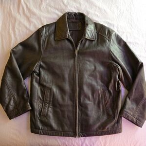 Dockers Men's M Dark Brown Leather Jacket